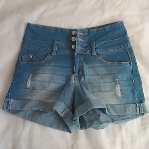 YMI Denim Blue Shorts (Size S)